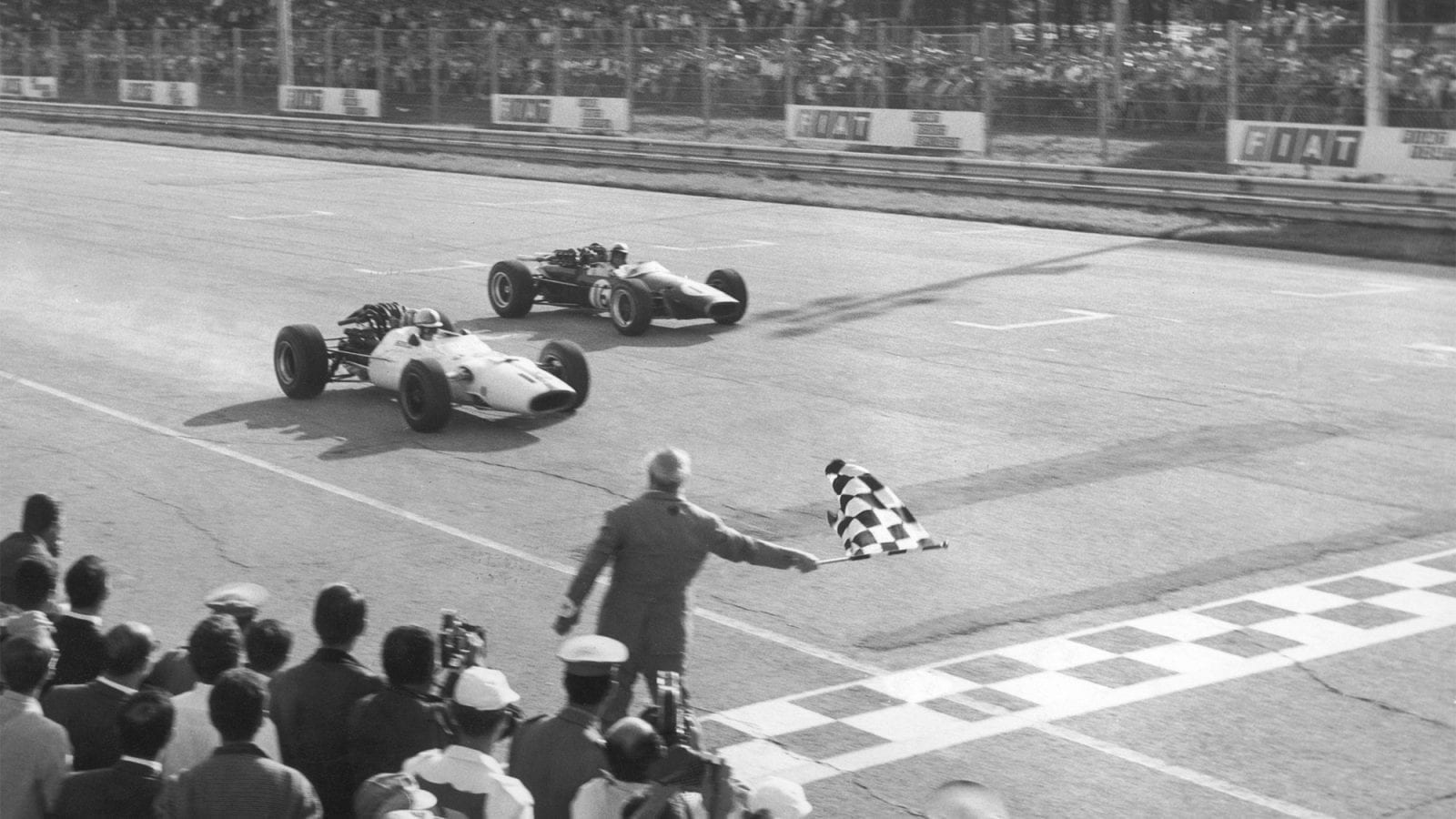 1967 Italian Grand Prix John Surtees and Jack Brabham
