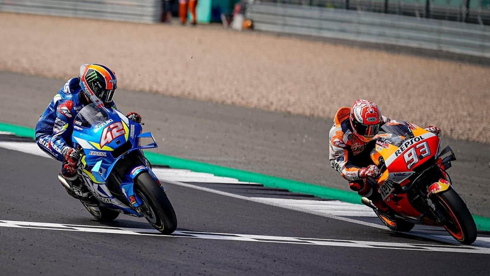 2019 MotoGP British GP Rins and Marquez