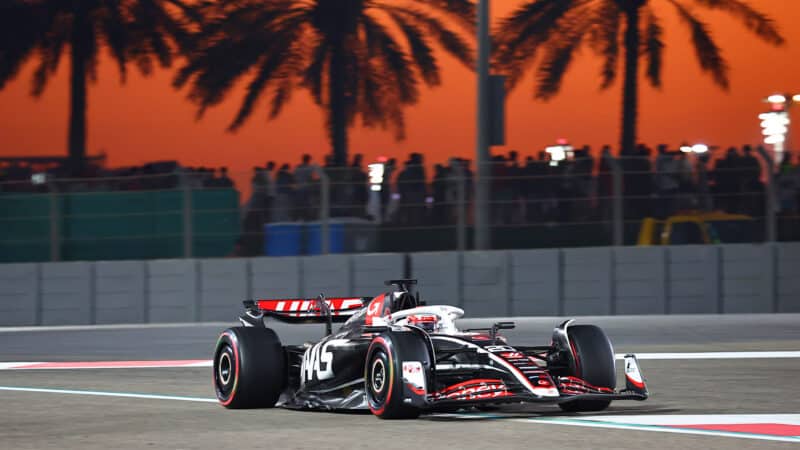 Kevin Magnussen of Haas at the 2024 Abu Dhabi Grand Prix