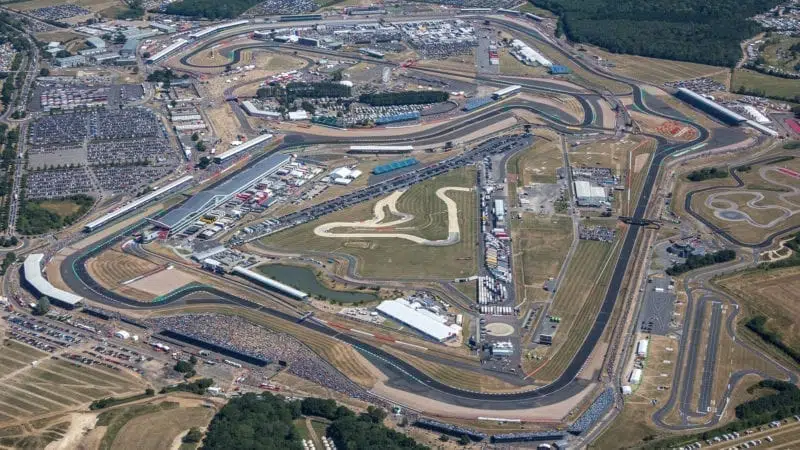 Overhead view of Silverstone circuit