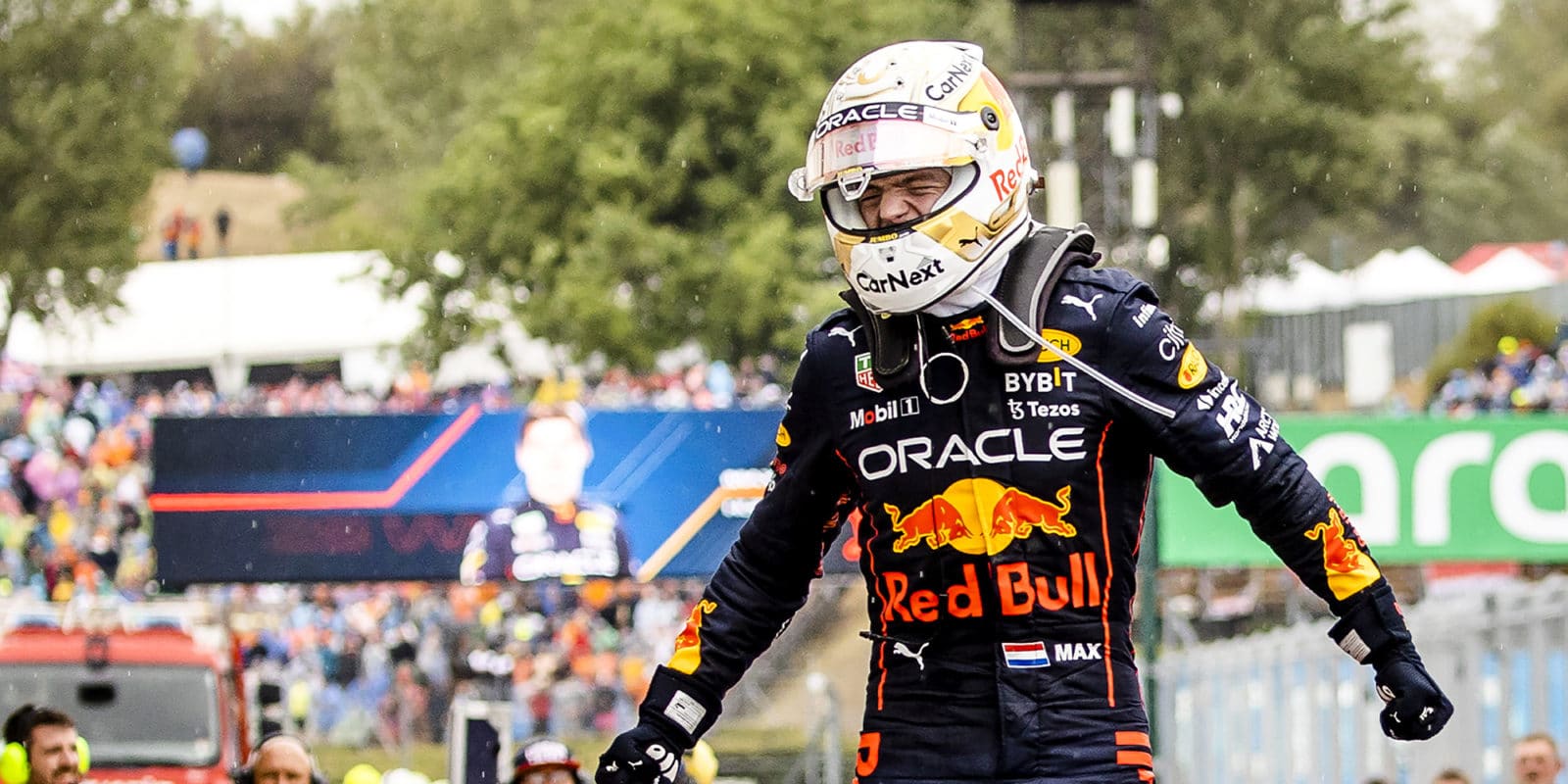 Verstappen celebrates Hungarian GP win