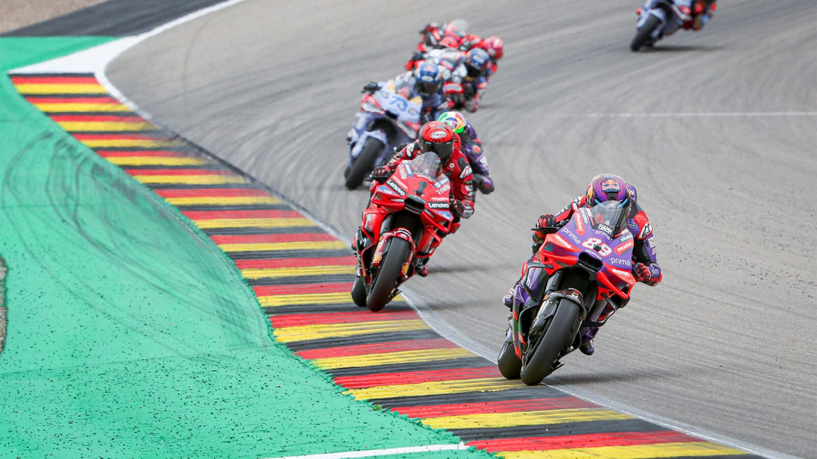 Jorge Martin leads at Sachsenring in 2024 MotoGP German GP