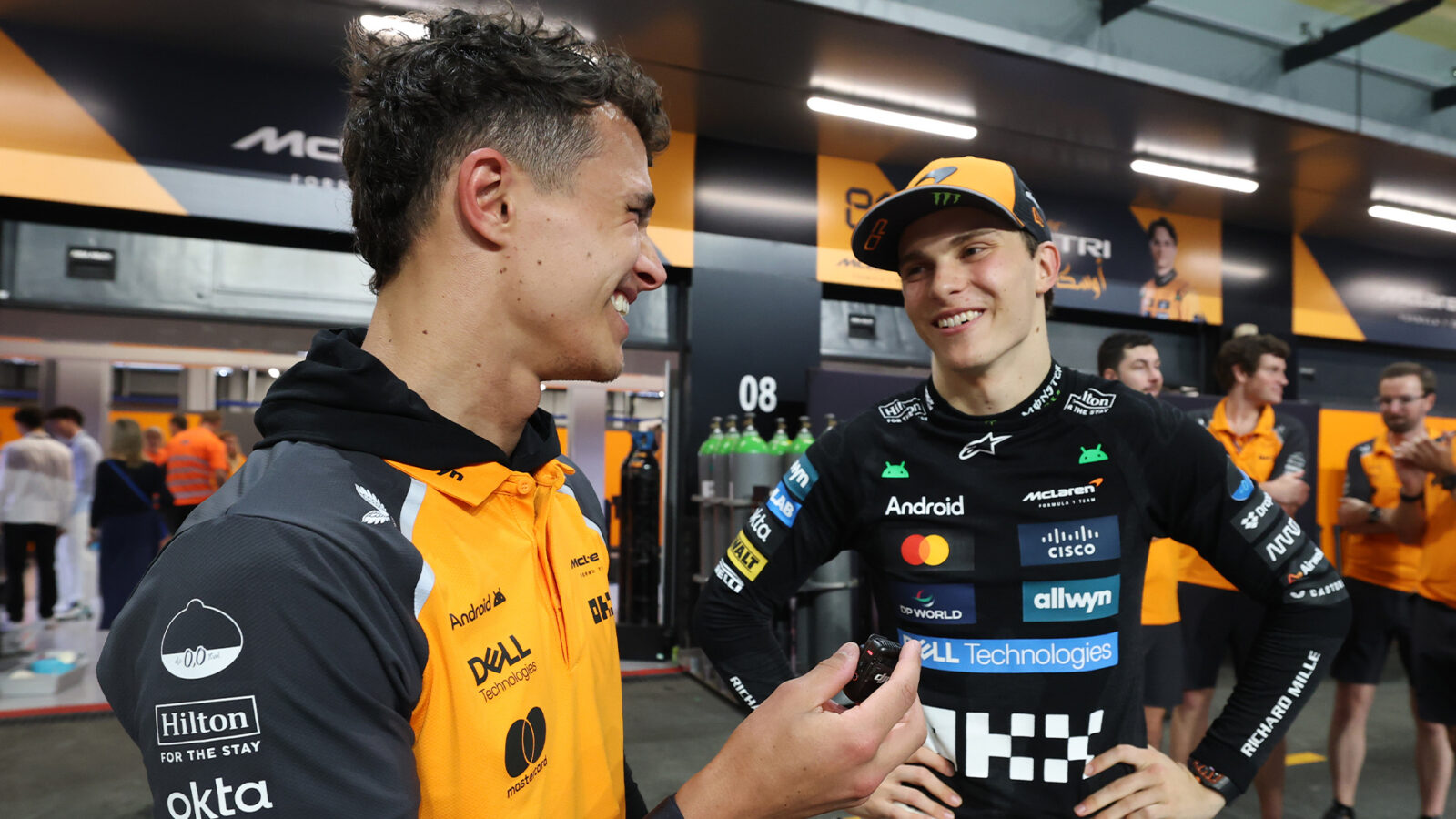 Lando Norris with Oscar Piastri