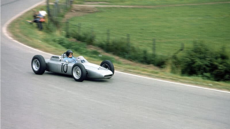 Porsche's Dan Gurney leads 1962 Solitude GP