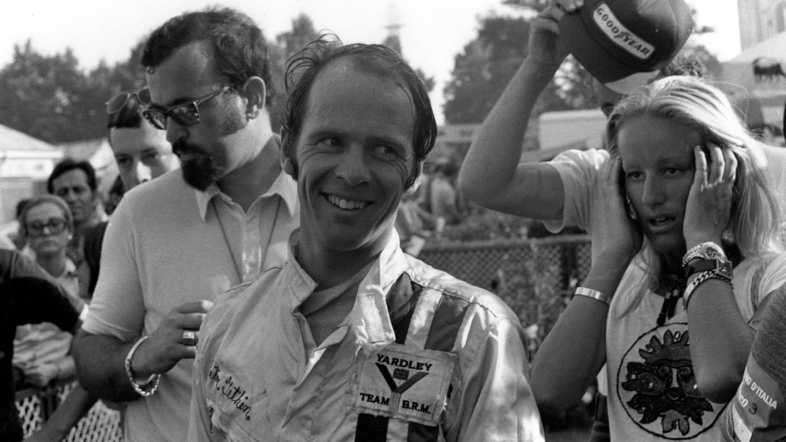 Peter Gethin after winning the 1971 Italian Grand Prix at Monza