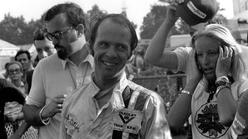 Peter Gethin after winning the 1971 Italian Grand Prix at Monza