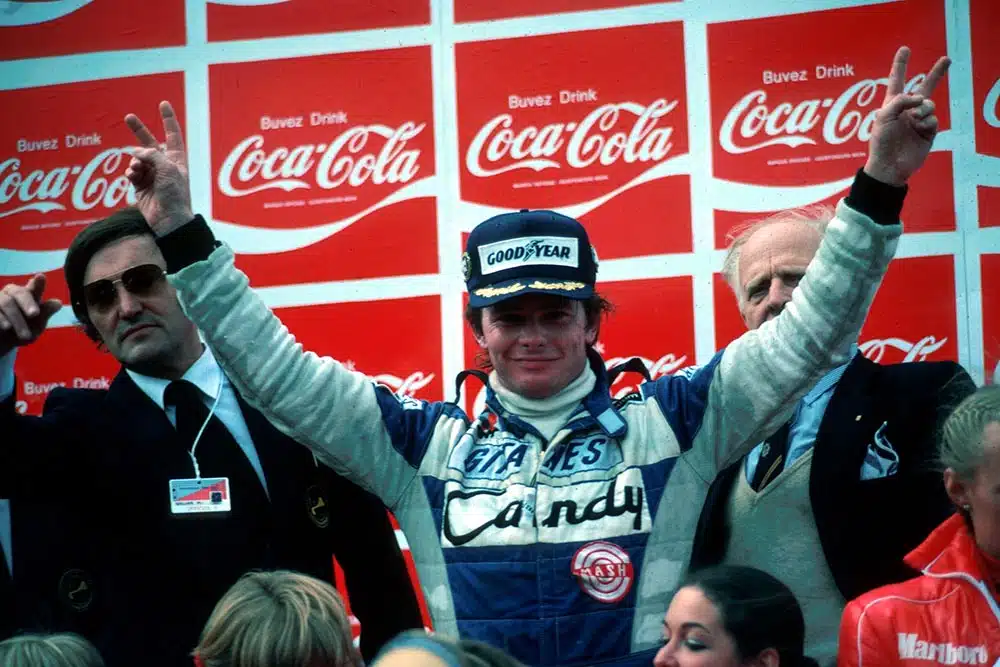 Winner Didier Pironi (Ligier JS11/15), his first GP victory.