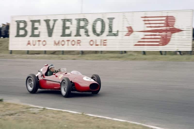 Mike hawthorn driving Ferrari D246