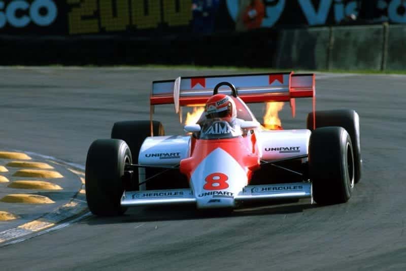 Niki Lauda in a Mclaren MP4-1E.