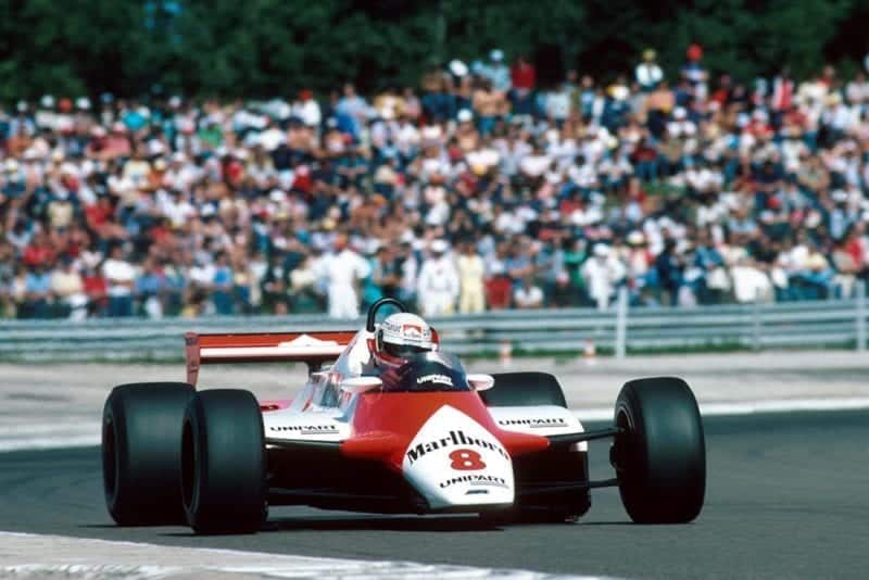 Niki Lauda in his Mclaren MP4B.