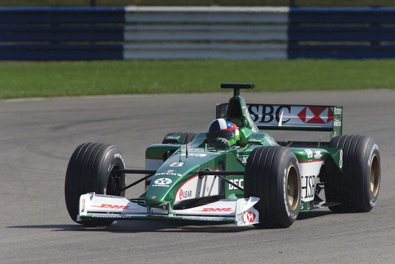 Indy Racing League driver Dario Franchitti and extremely happy