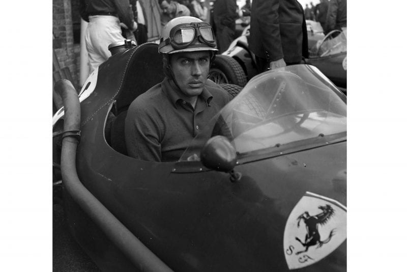 Luigi Musso in his Ferrari 246.