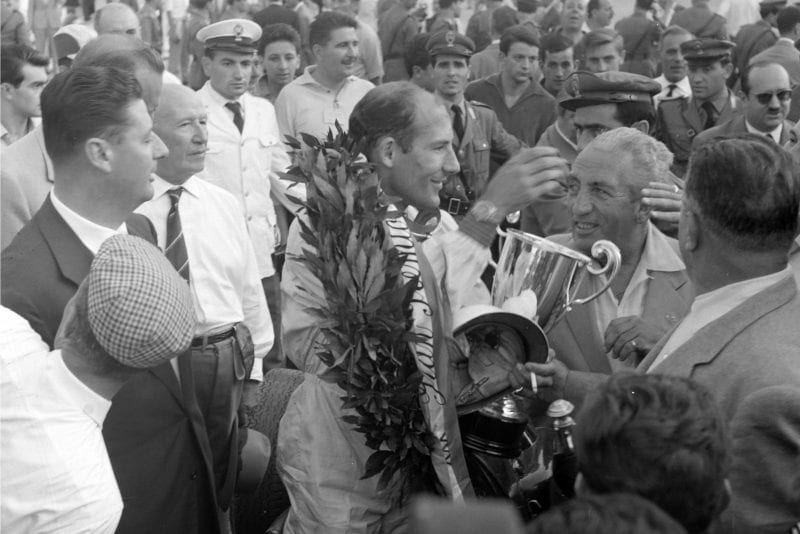 Stirling Moss after the race