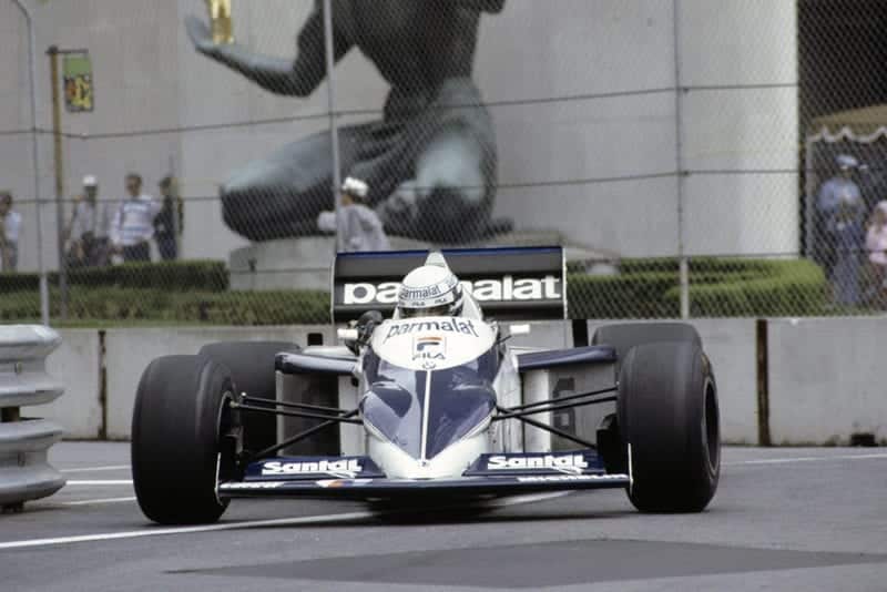 Riccardo Patrese in his Brabham BT52 BMW.