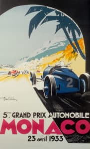 1933 Monaco Grand prix poster
