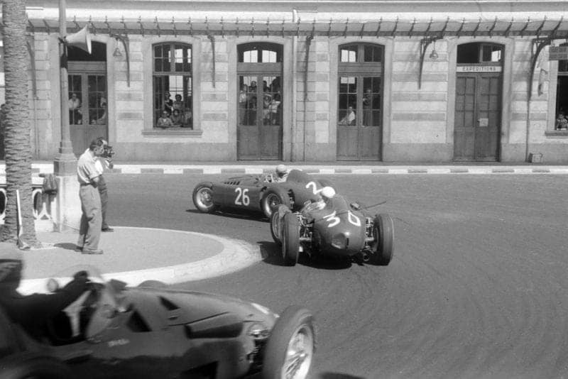 Eugenio Castellotti chases Alberto Ascari