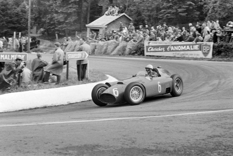 Frere takes the hairpin in his Ferrari D50