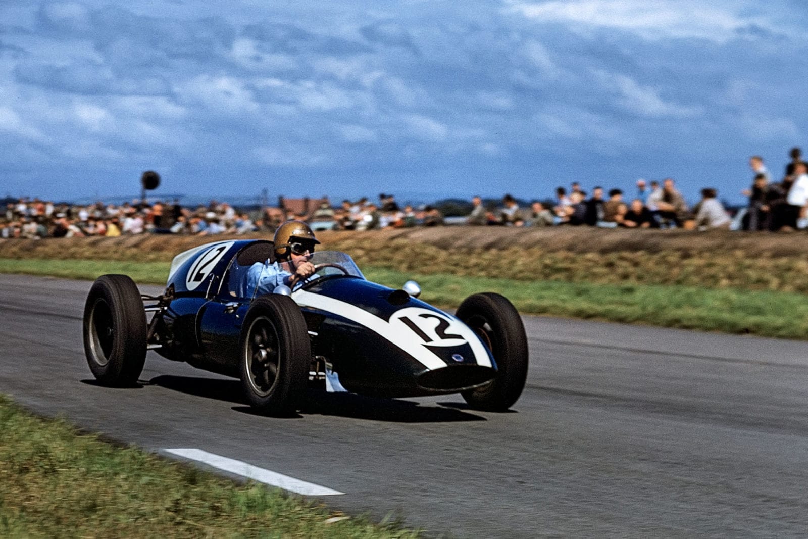 ack Brabham, Cooper-Climax T51, Grand Prix of Great Britain, Aintree, 18 July 1959. (Photo by Bernard Cahier/Getty Images)