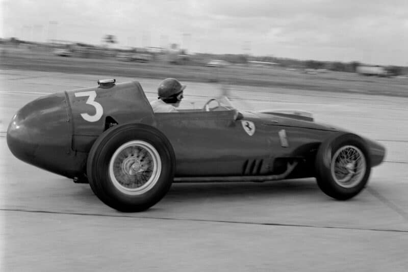 Cliff Allison in his Ferrari Dino 246, who later retired.