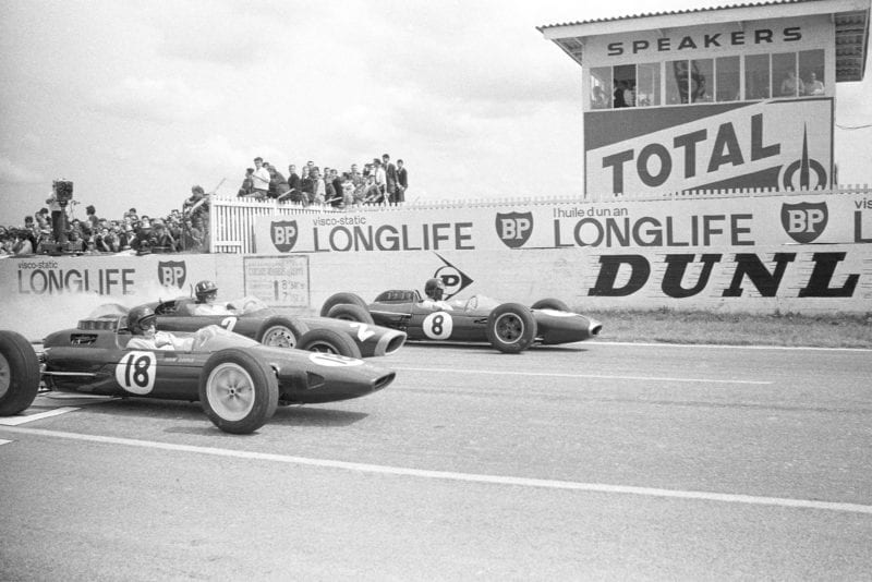 1963 French GP Hill Clark Gurney
