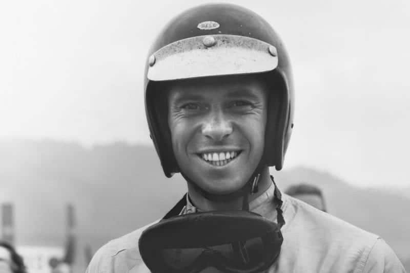 Jim Clark shows his delight at yet another victory.