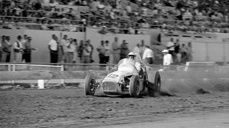 1965 Golden State 100 - Dirt Oval Sprint Car Race - Sacramento. Mario Andretti