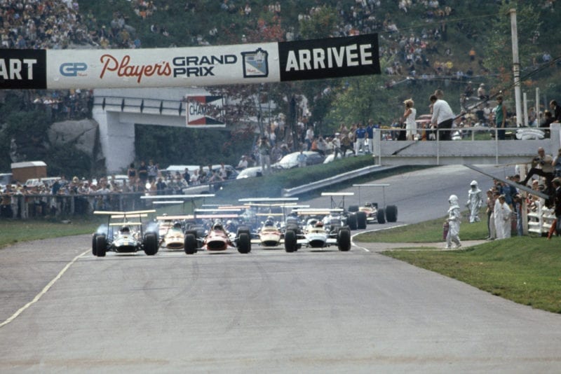 The 1968 Canadian Grand Prix gets underway.
