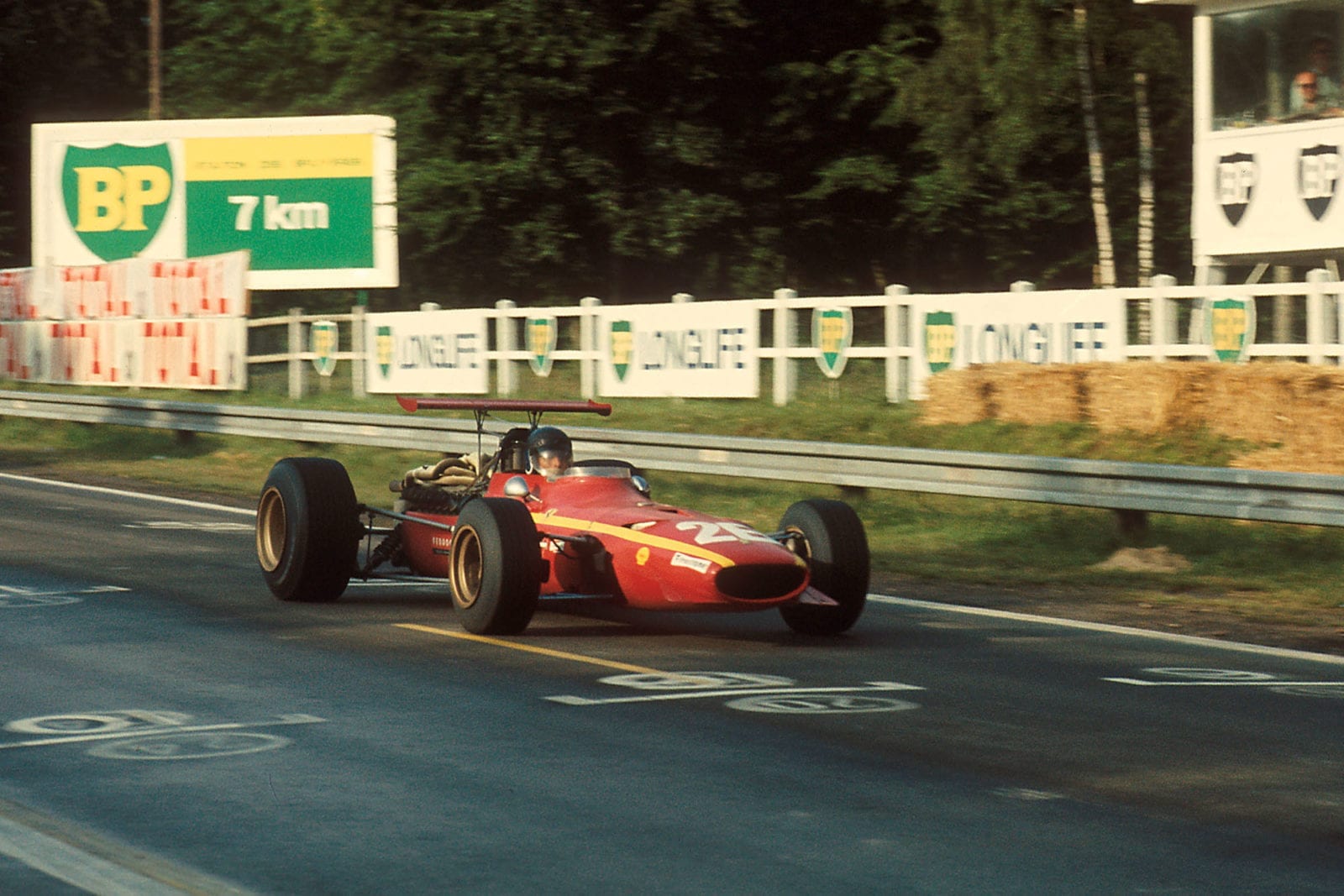 Jacky Ickx (BEL) Ferrari 312 took his first ever Grand Prix victory. French Grand Prix, Rd6, Rouen-les-Essarts, France, 7 July 1968.