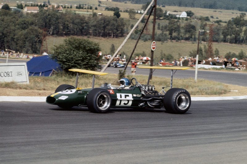 Jack Brabham in his Brabham at the 1969 South African grand Prix
