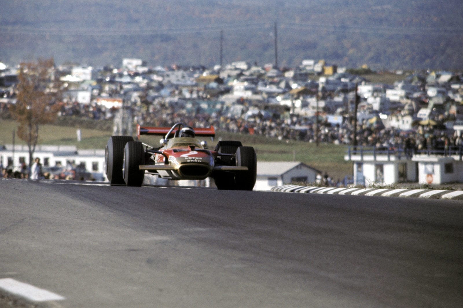Jochen Rindt on his way to victory at the 1969 United States Grand Prix