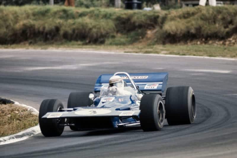 Jackie Stewart driving for Tyrrell at the 1970 Canadian Grand Prix.