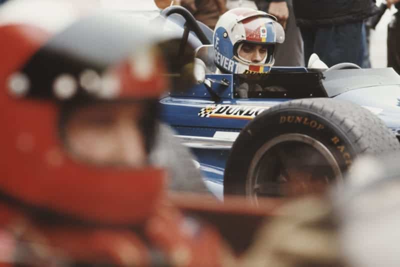 Tyrrell's Francois Cevert eyes the opposition on the starting grid at the 1970 Dutch Grand Prix