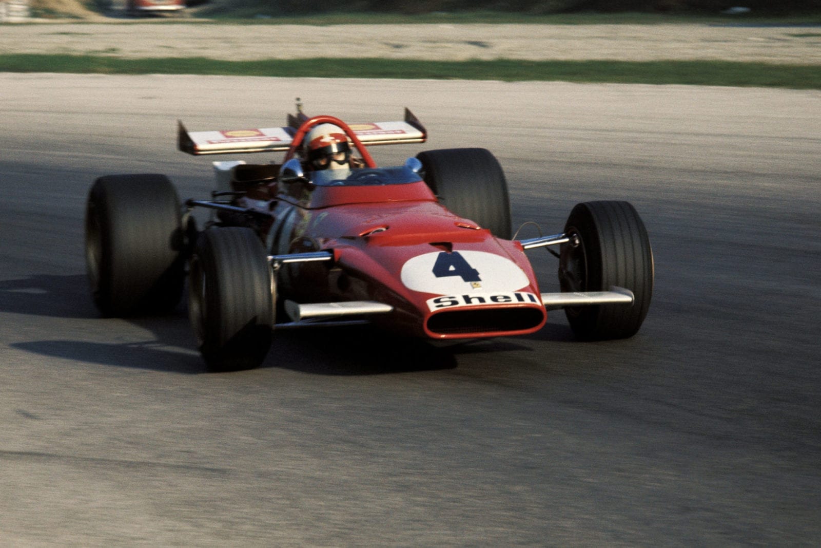 Clay Regazonni driving for Ferrari at the 1970 Italian Grand Prix
