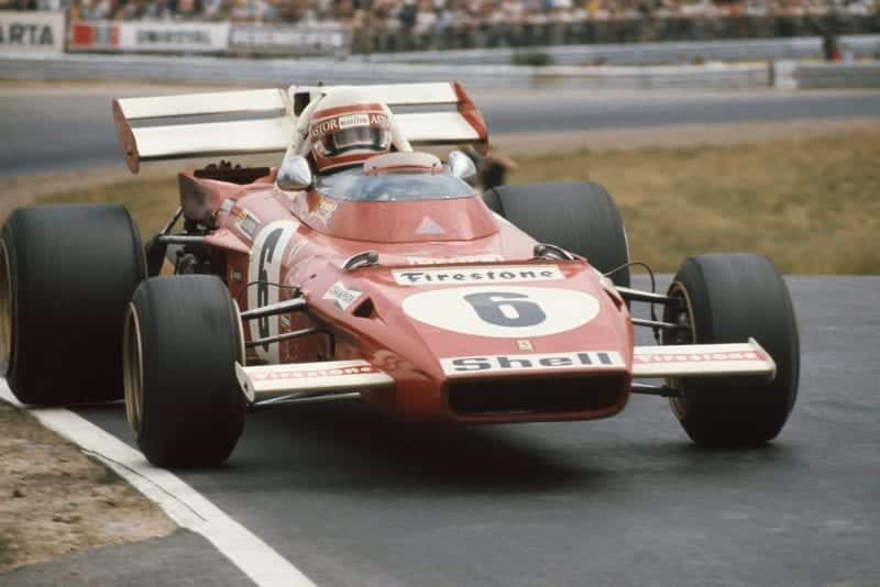 Clay Regazzoni driving his Ferrai at the 1971 German Grand Prix