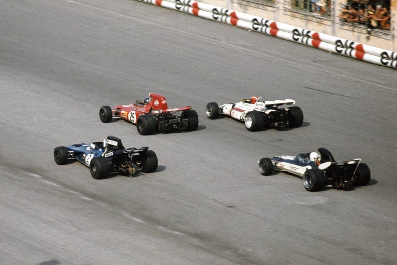 The battle for the lead continues unabated at the 1971 Italian Grand Prix.