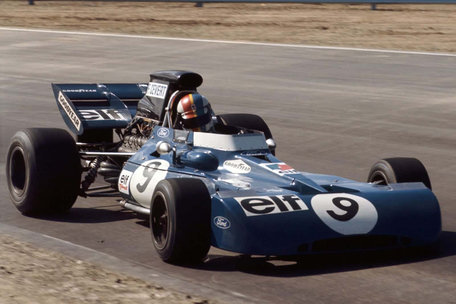 Francois Cevert driving for Tyrrell at the 1971 United States Grand Prix.