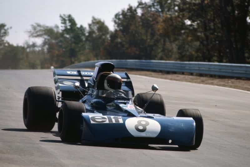 Jackie Stewart racing for Tyrrell at the 1971 United States Grand Prix