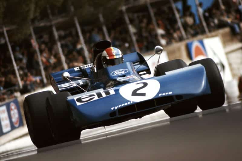 Francois Cevert in his Tyrrell at the 1972 Monaco Grand Prix.