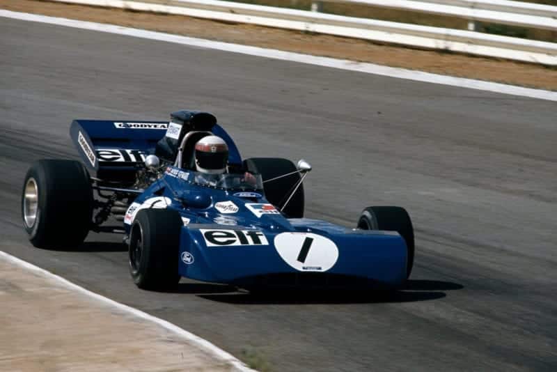 Jackie Stewart driving for Tyrrell at the 1972 South African Grand Prix.