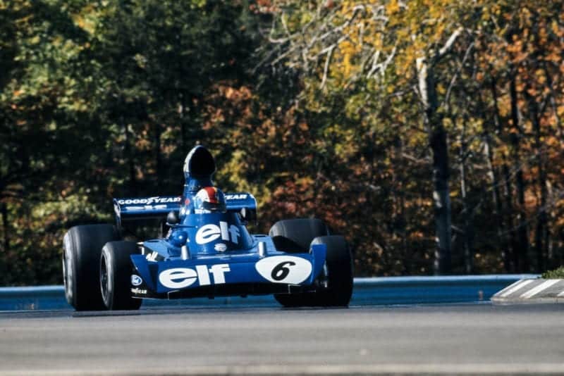 Francois Cevert driving for Tyrrell at the 1973 United States Grand Prix meeting at Watkins Glen.