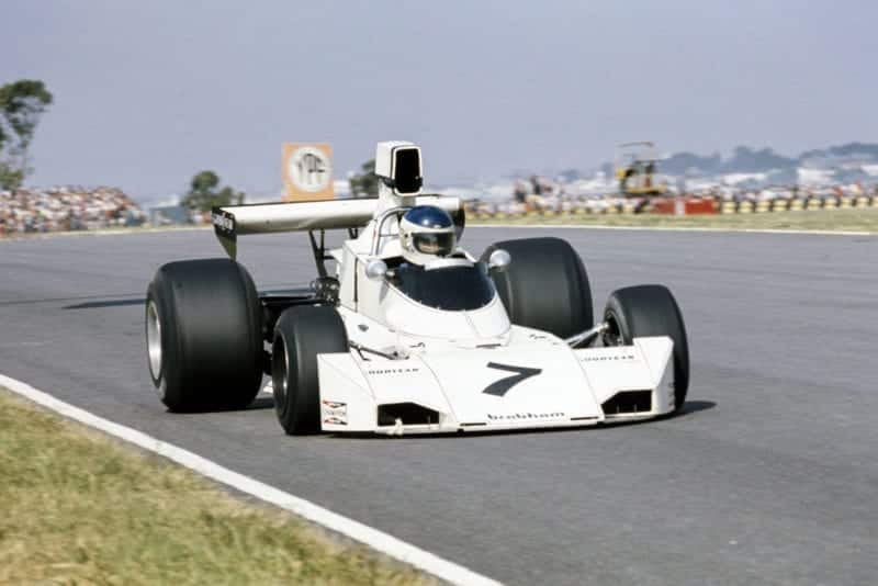 Carlos Reutemann driving for Brabham at the 1974 Argentine Grand Prix.