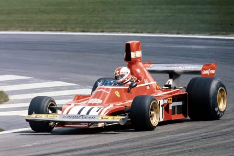 Clay Regazzoni driving for Ferrari at the 1974 Belgian Grand Prix, Zolder.