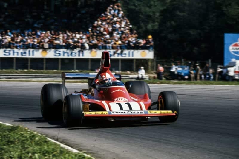 Clay Regazzoni driving for Ferrari at the 1974 Italian Grand Prix