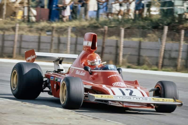 Niki Lauda driving for Ferrari at the 1974 South African Grand Prix.