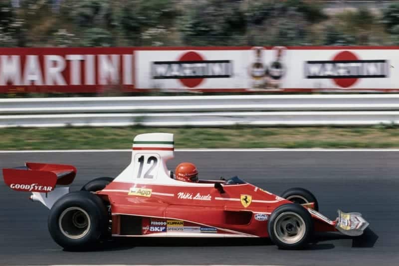 Niki Lauda (Ferrari) at the 1975 German Grand Prix, Nurbrugring