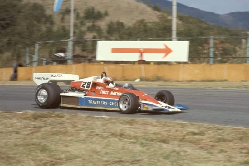 John Watson driving for Penske at the 1976 Japanese Grand Prix, Fuji.