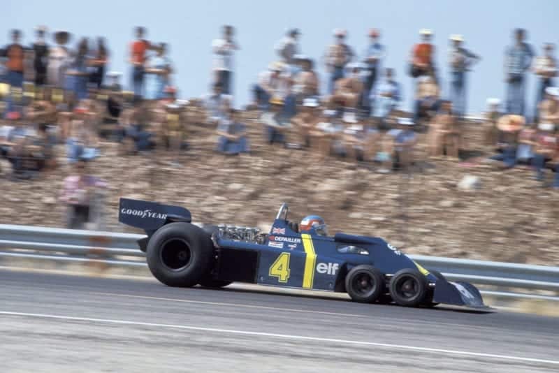 Patrick Depailler driving for Tyrrell at the 1976 French Grand Prix.