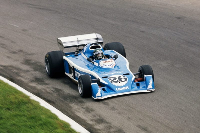 Jacques Laffite in his Ligier at the 1976 Italian Grand Prix, Monza