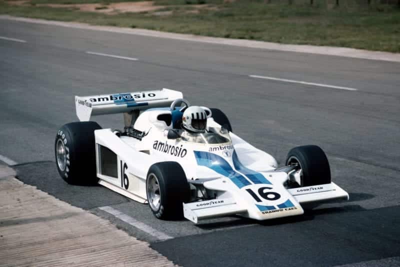 Tom Pryce (Shadow) at the 1977 South African Gran Prix, Kyalami.