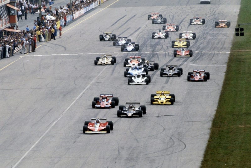The 1978 Italian Grand Prix gets underway at Monza